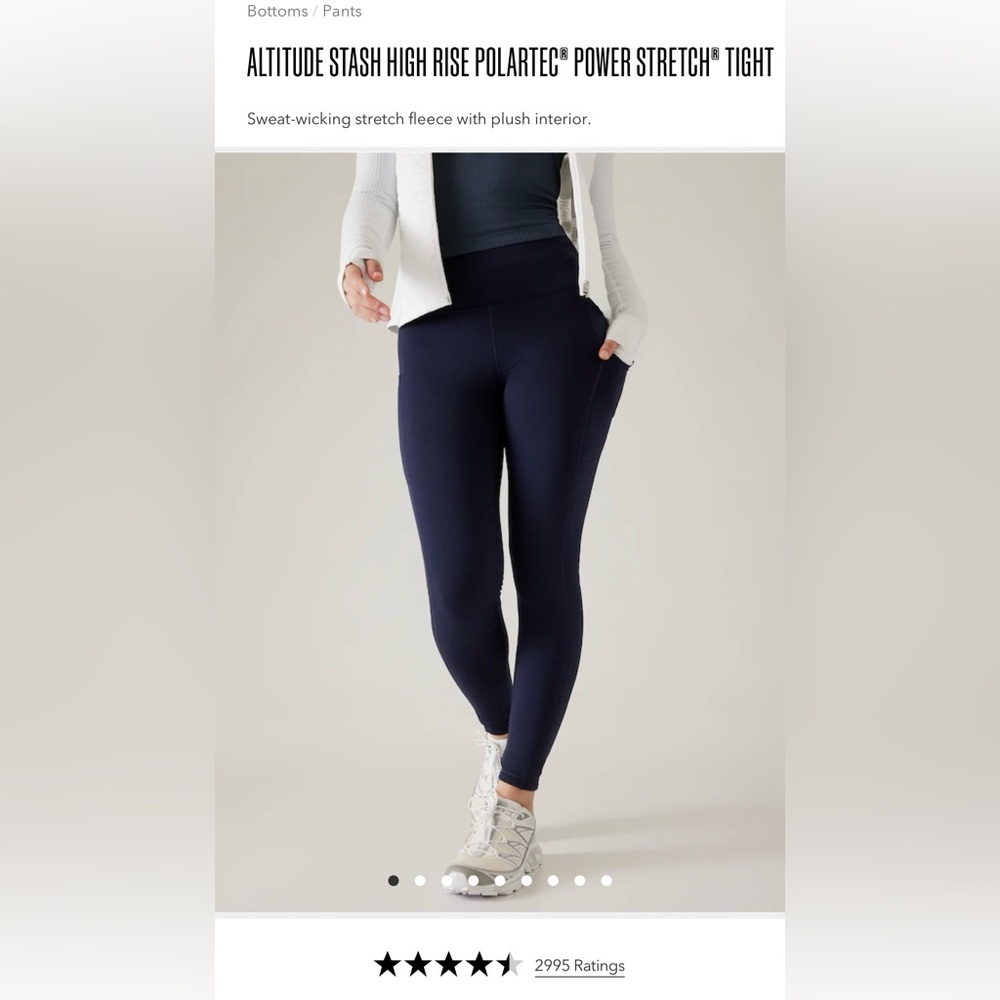 NWT Athleta Black Legging